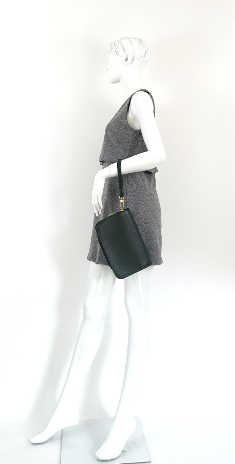 Louis Vuitto Baikal Taiga Leather Pochette Bag