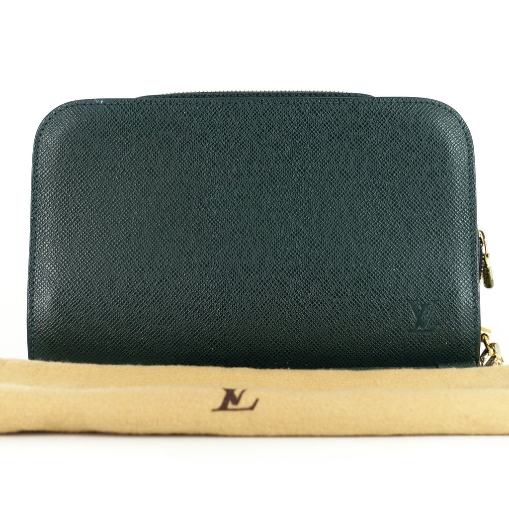Louis Vuitto Baikal Taiga Leather Pochette Bag
