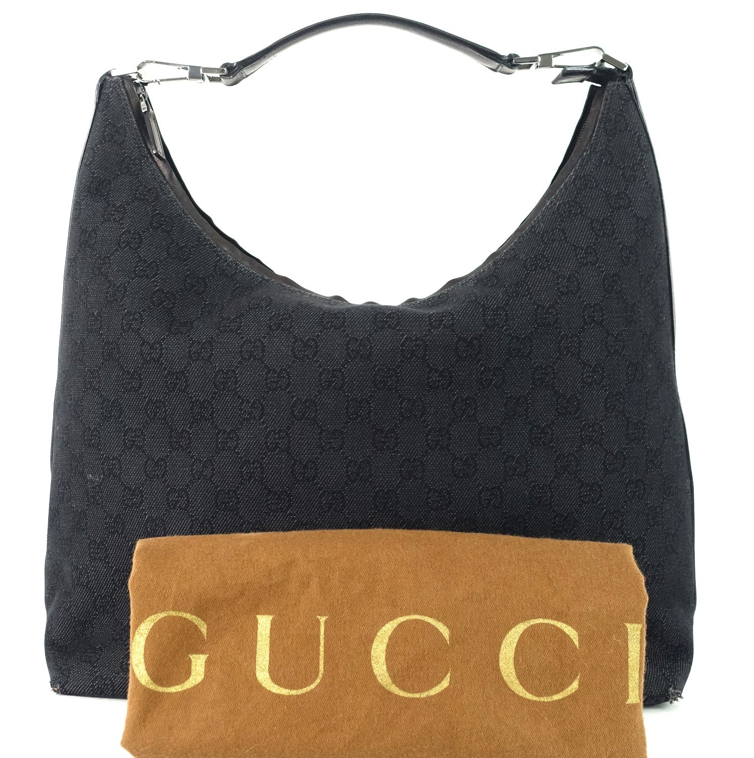 Gucci Monogram Canvas Hobo Bag