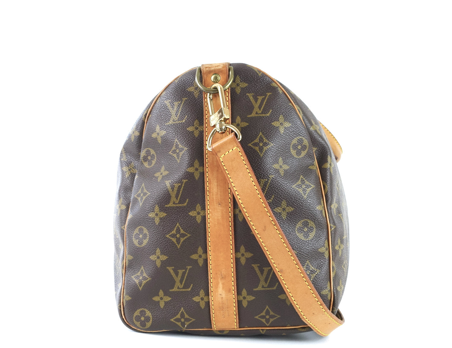 Louis Vuitto Keepall 45 Bandouliere Monogram Canvas Travel Bag with Strap