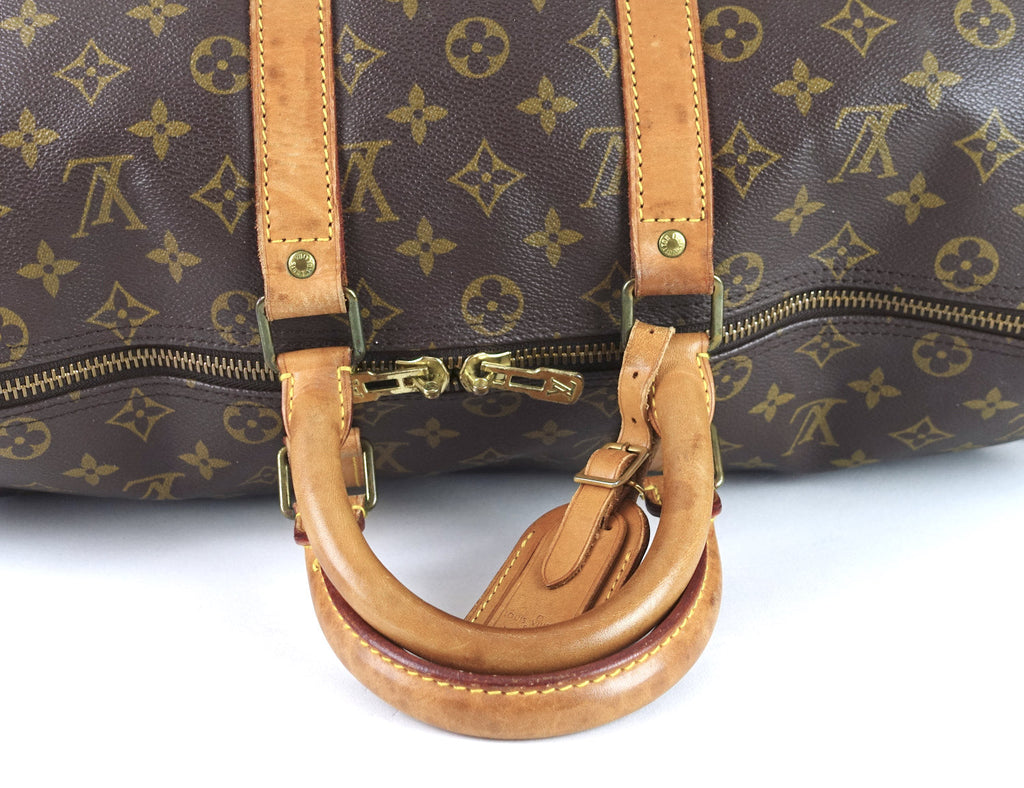 Louis Vuitto Keepall 45 Bandouliere Monogram Canvas Travel Bag with Strap