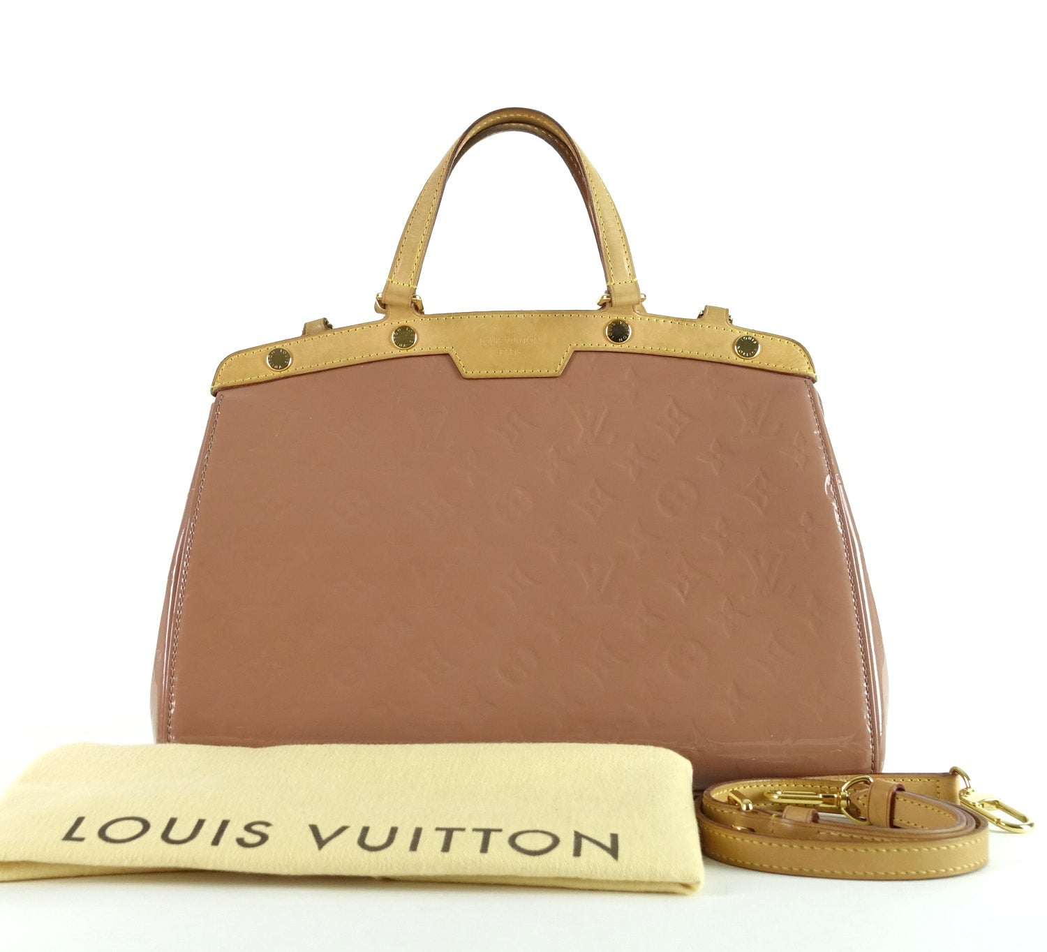 Louis Vuitto Brea MM Monogram Vernis Leather Handbag