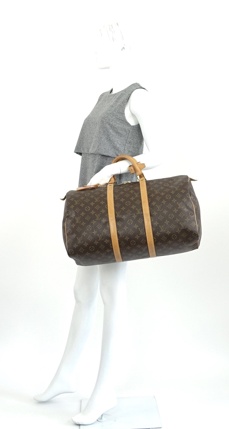Louis Vuitto Keepall 50 Monogram Canvas Travel Bag