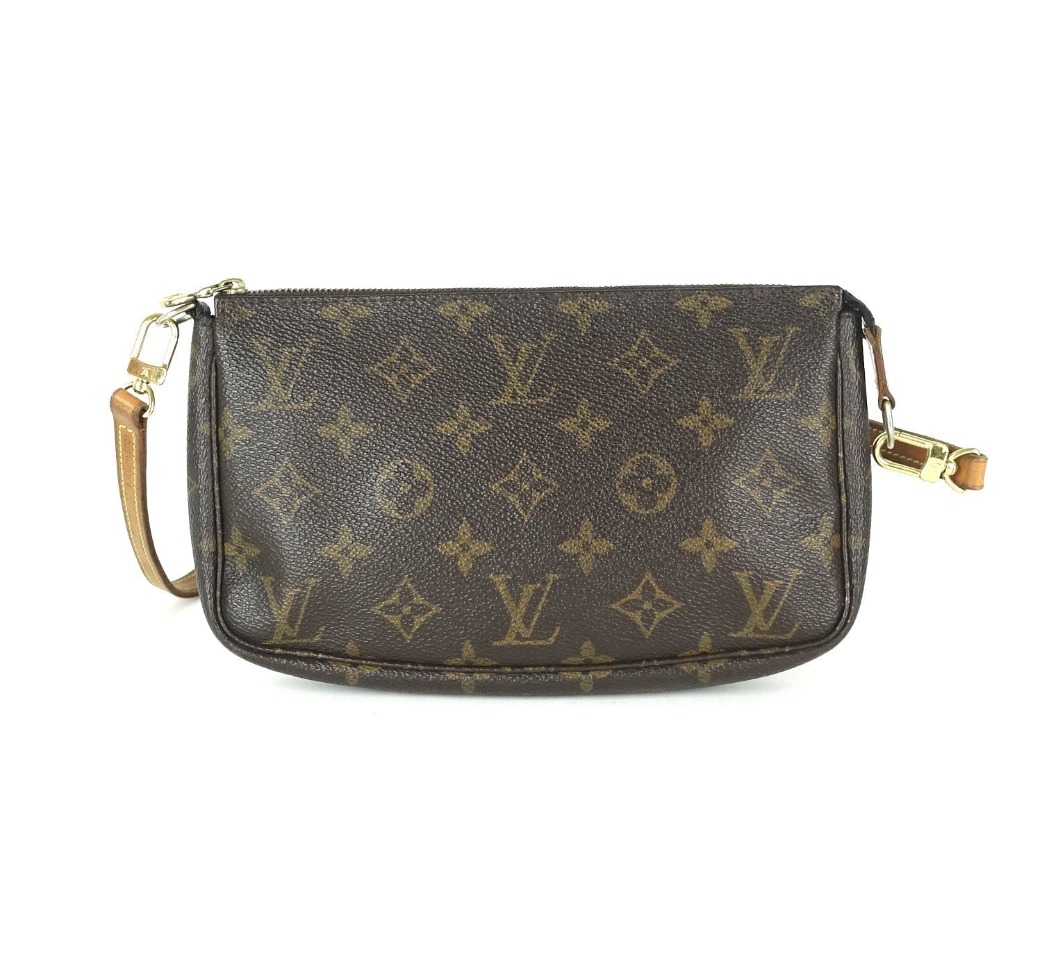 Louis Vuitto Pochette Accessoires Monogram Canvas Bag with Long Strap