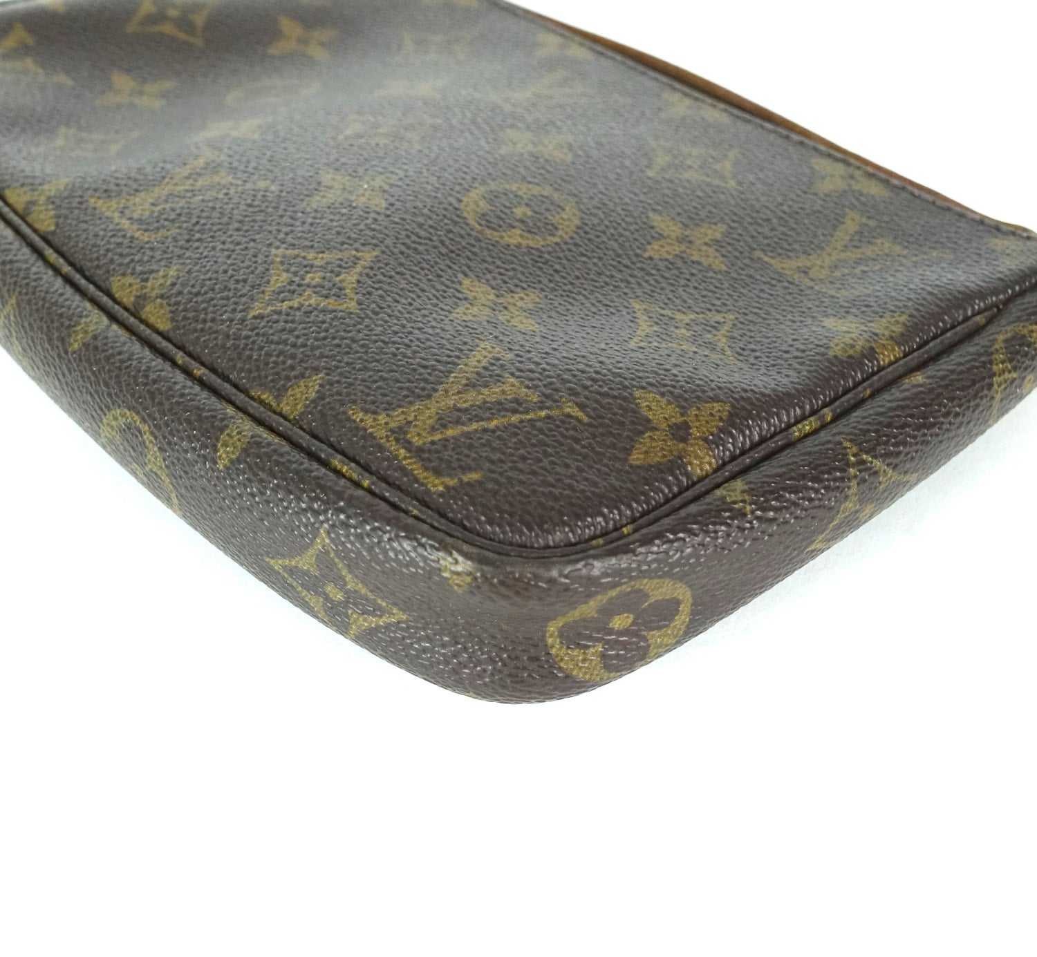 Louis Vuitto Pochette Accessoires Monogram Canvas Bag with Long Strap