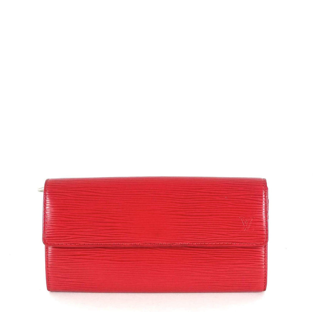 Louis Vuitto Sarah Red Epi Leather Wallet