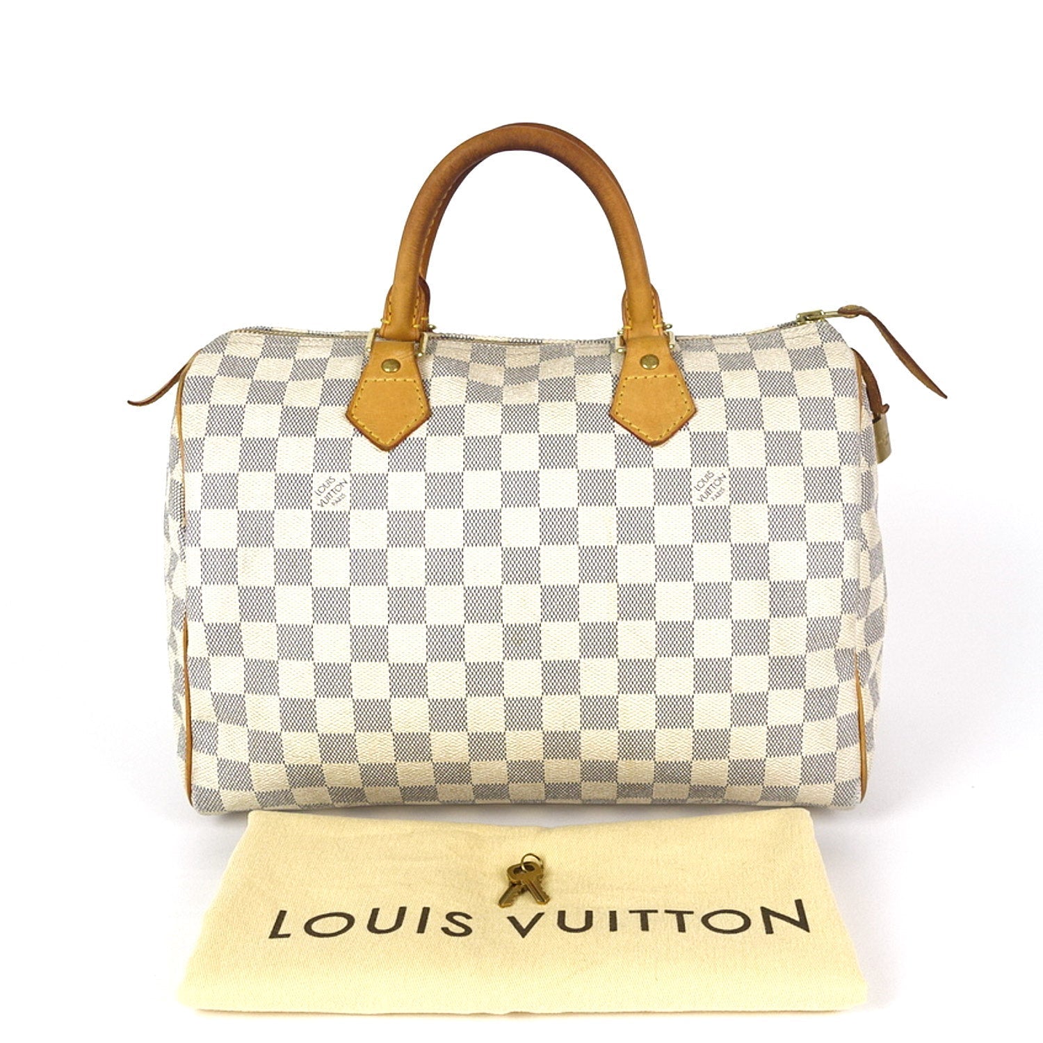 Louis Vuitto Speedy 30 Damier Azur Canvas City Handbag