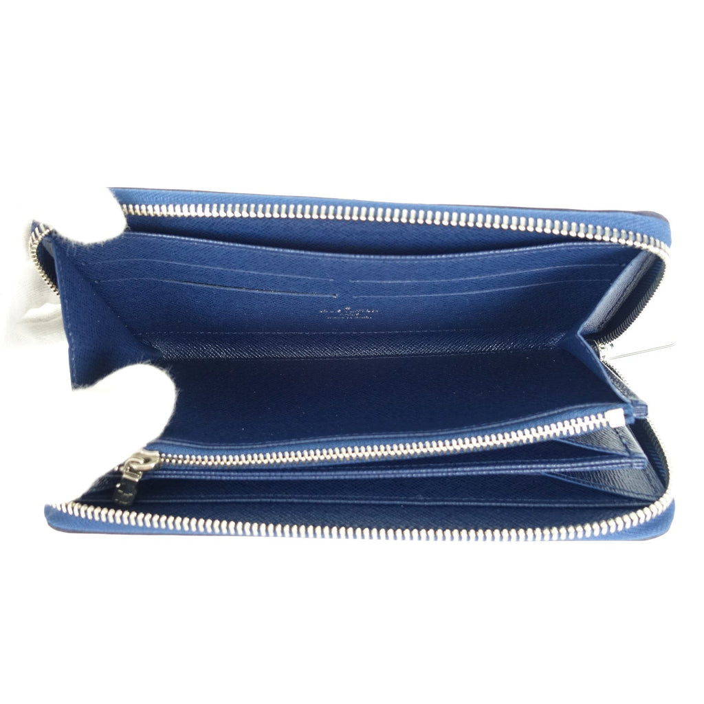 Louis Vuitto Zippy Navy Blue Epi Leather Wallet