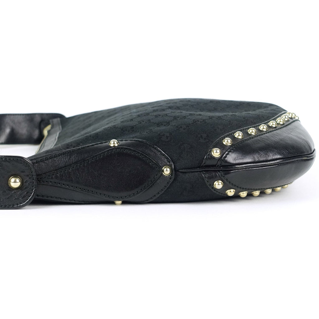 Gucci Pelham Web Monogram Canvas Hobo Bag