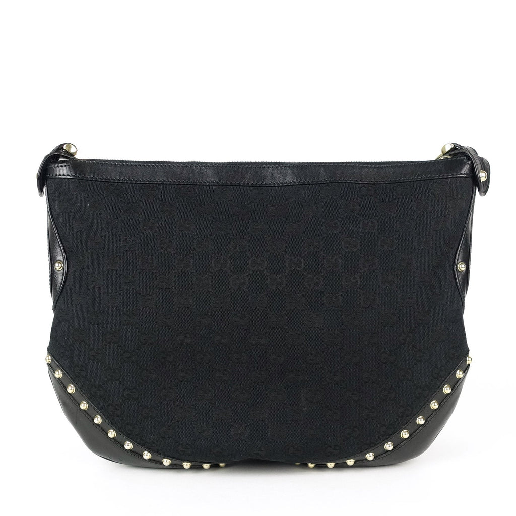 Gucci Pelham Web Monogram Canvas Hobo Bag