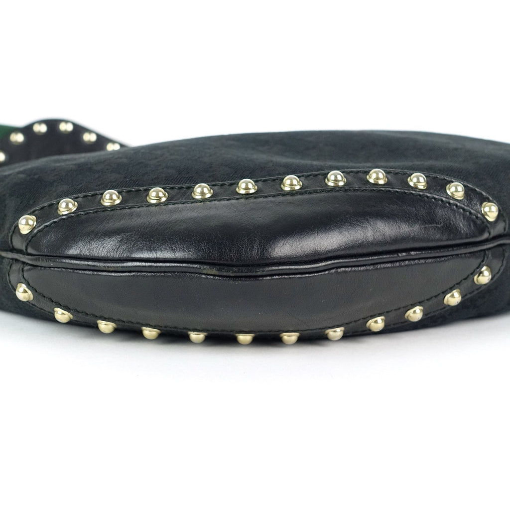 Gucci Pelham Web Monogram Canvas Hobo Bag