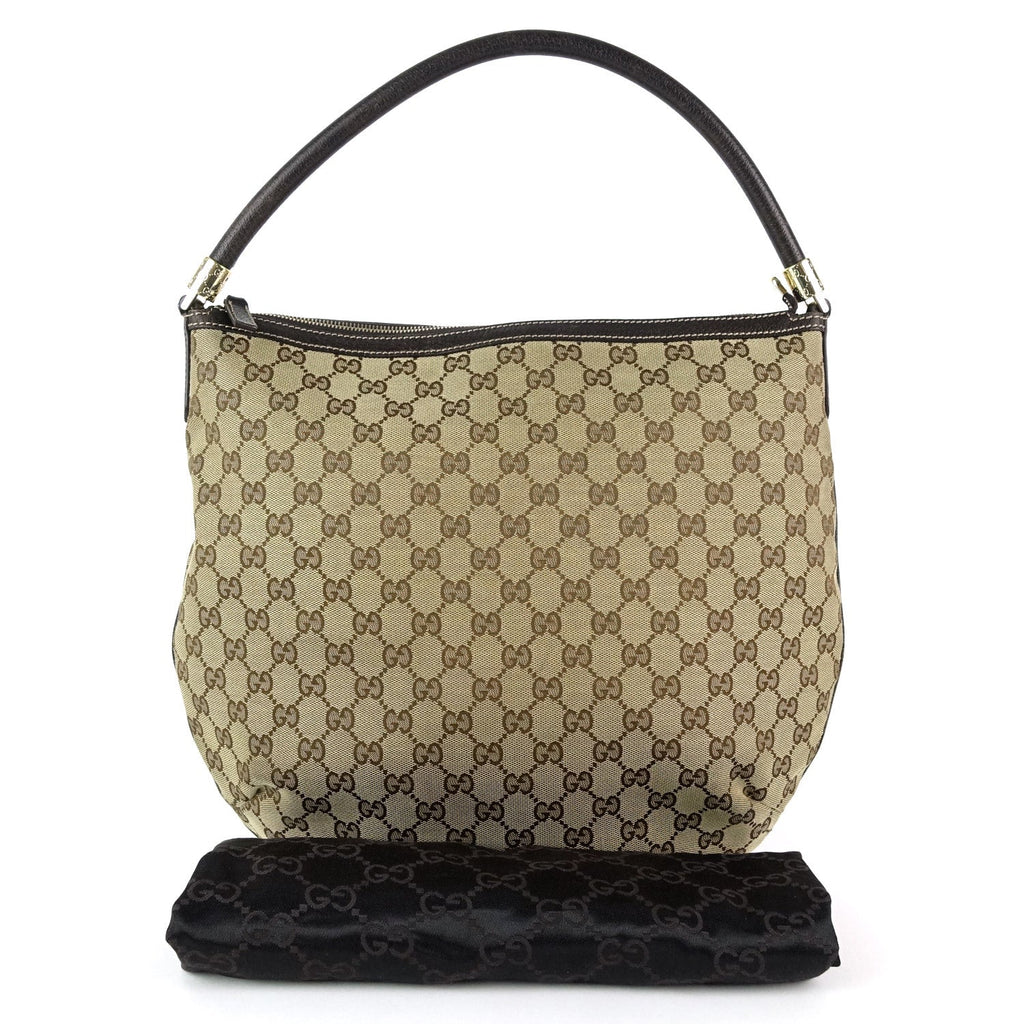 Gucci Monogram Canvas Hobo Bag