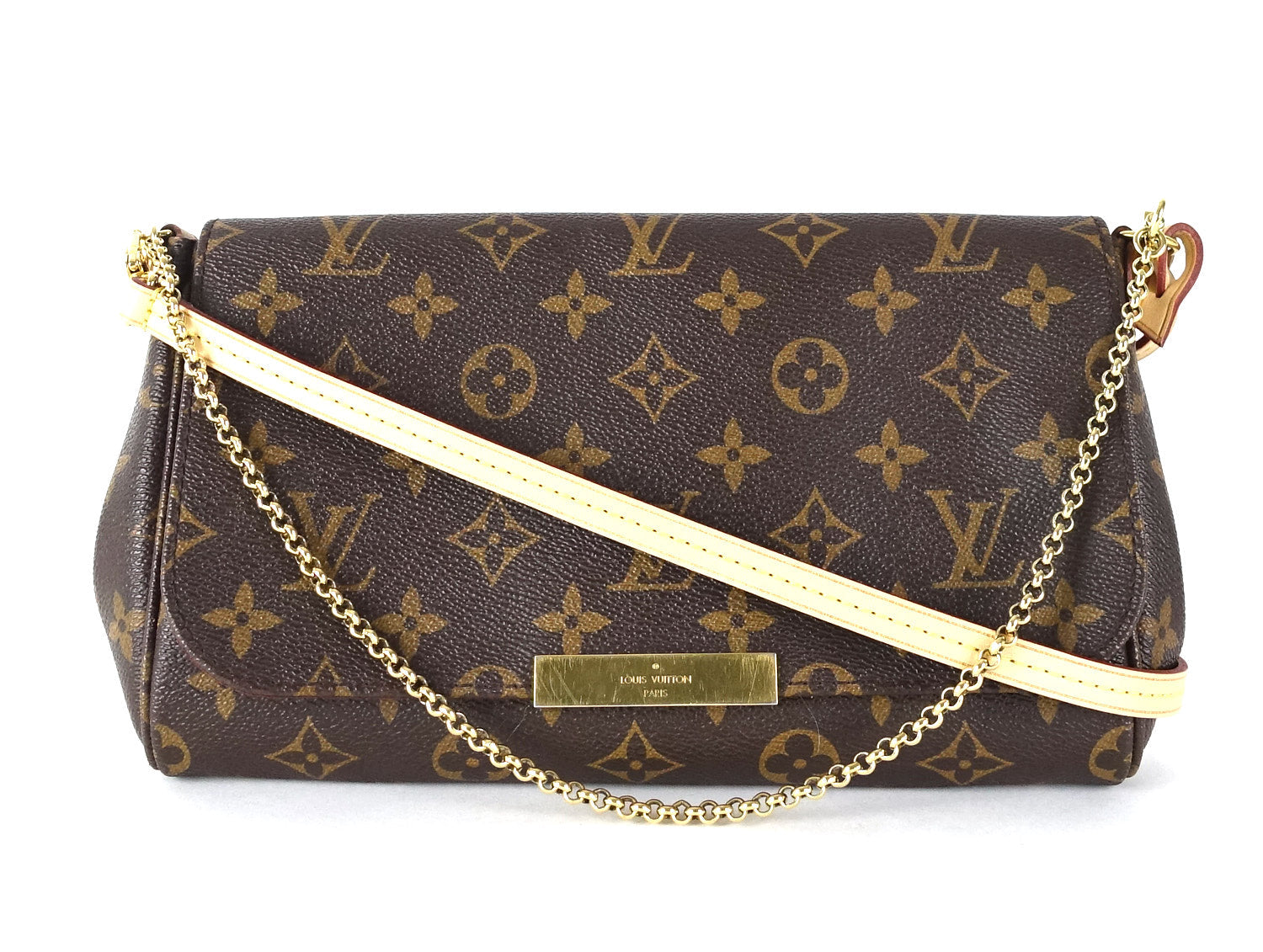Louis Vuitto Favorite MM Monogram Canvas Handbag with Strap