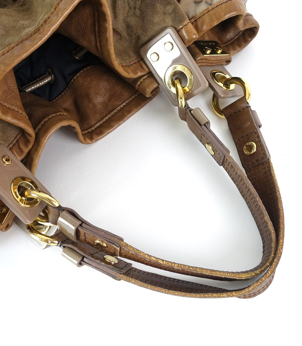 Louis Vuitto Irene Monogram Suede Hobo Bag