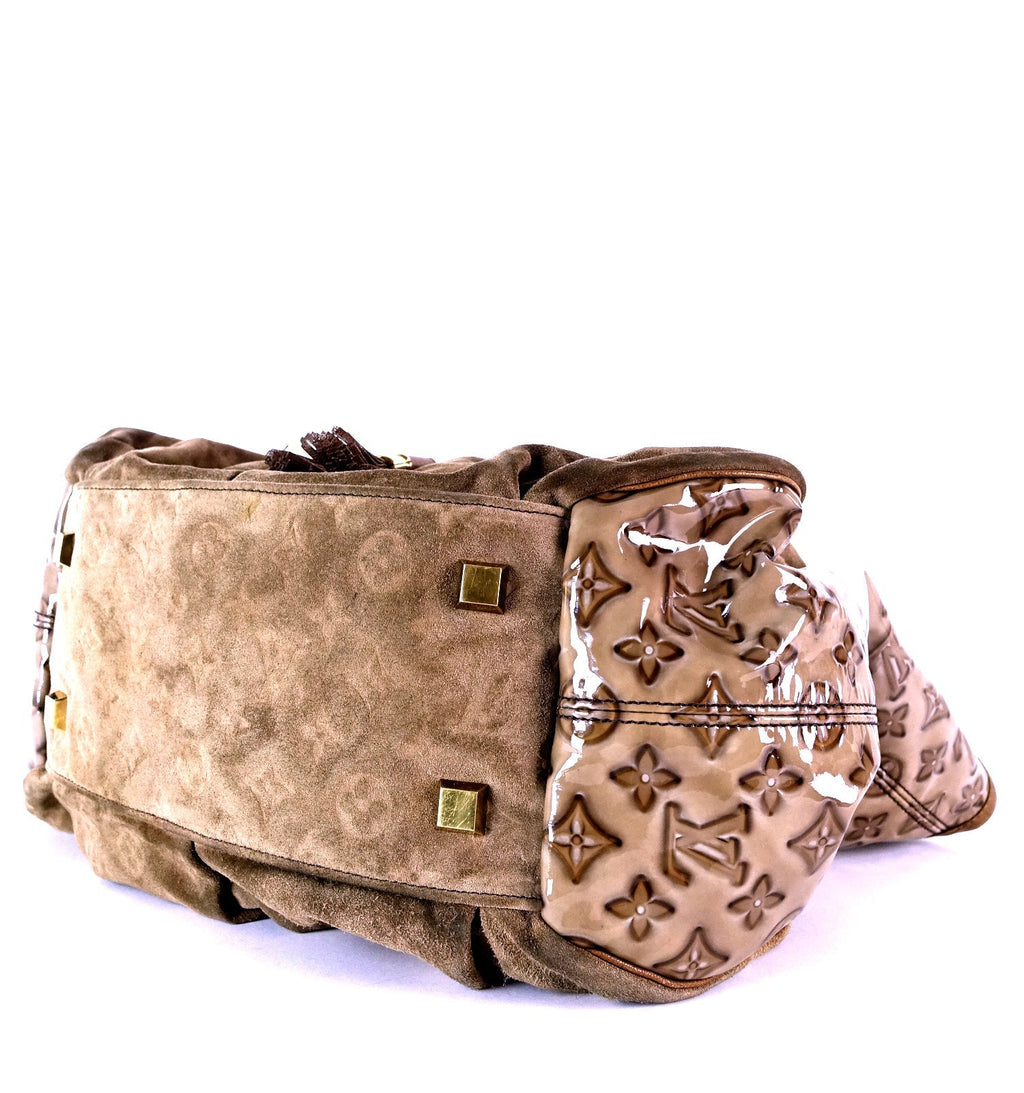 Louis Vuitto Irene Monogram Suede Hobo Bag