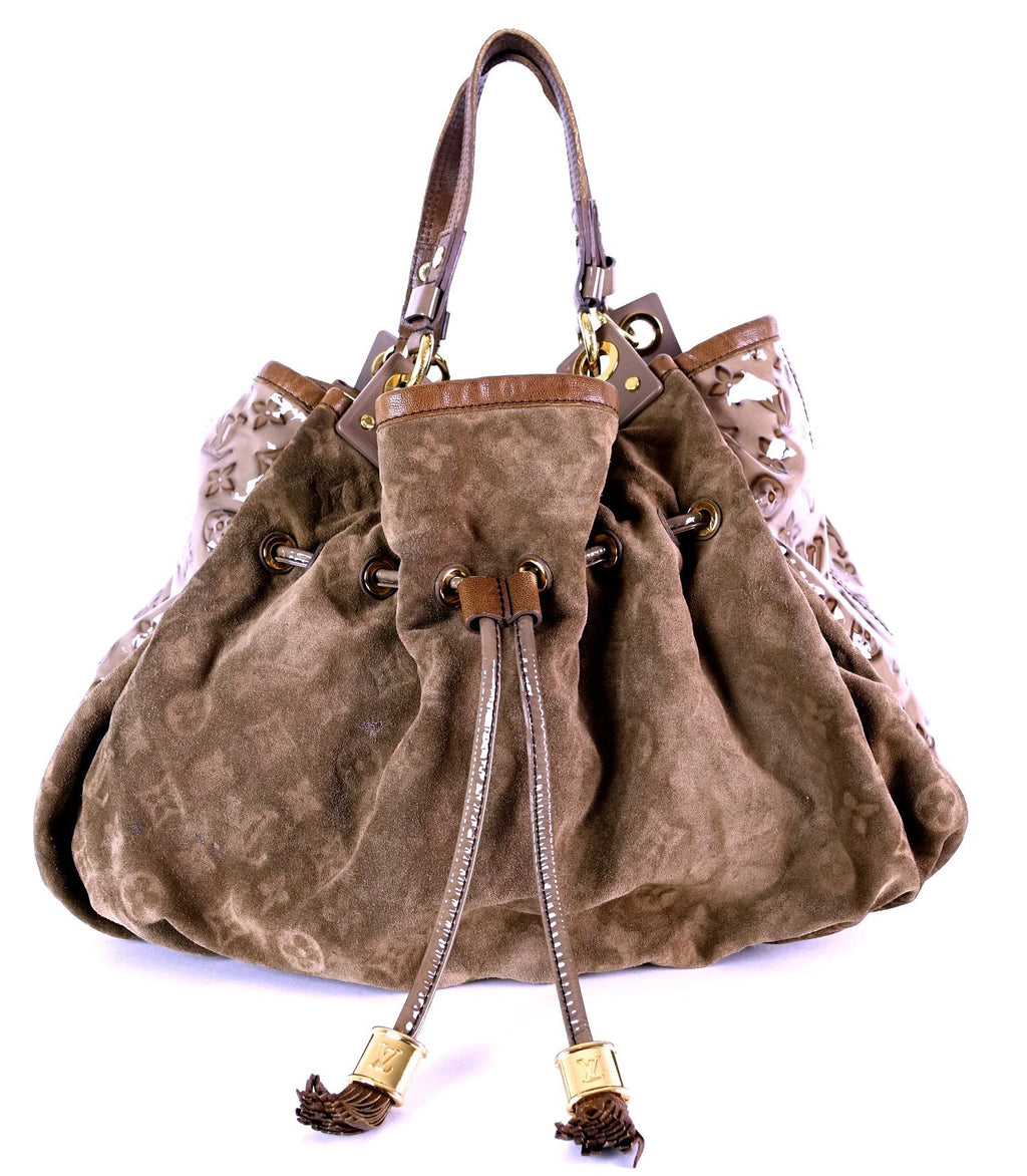Louis Vuitto Irene Monogram Suede Hobo Bag