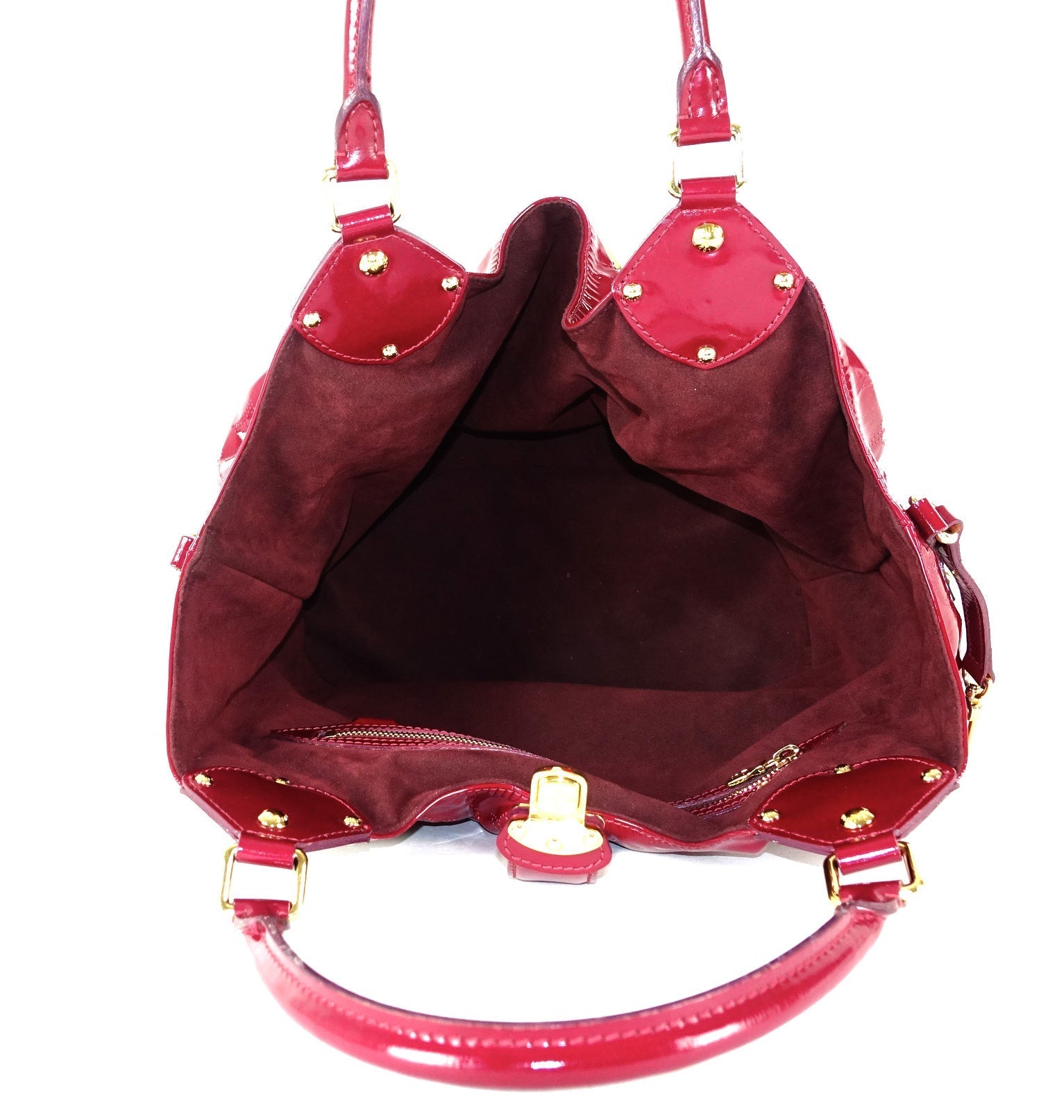 Louis Vuitto Surya Mahina Patent Leather Hobo Bag