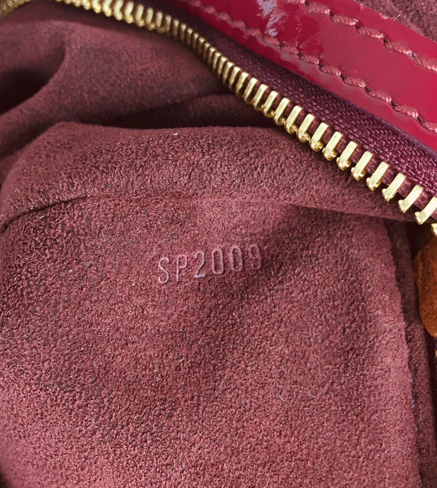 Louis Vuitto Surya Mahina Patent Leather Hobo Bag
