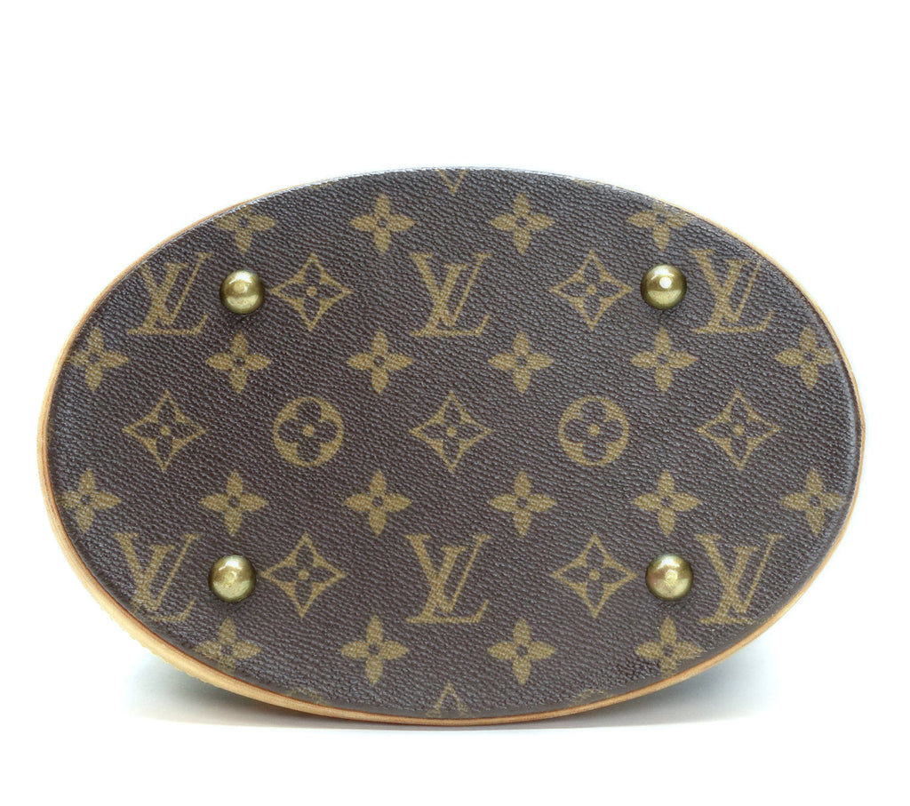 Louis Vuitto Petit Bucket Monogram Canvas Shoulder Bag with Pochette Bag