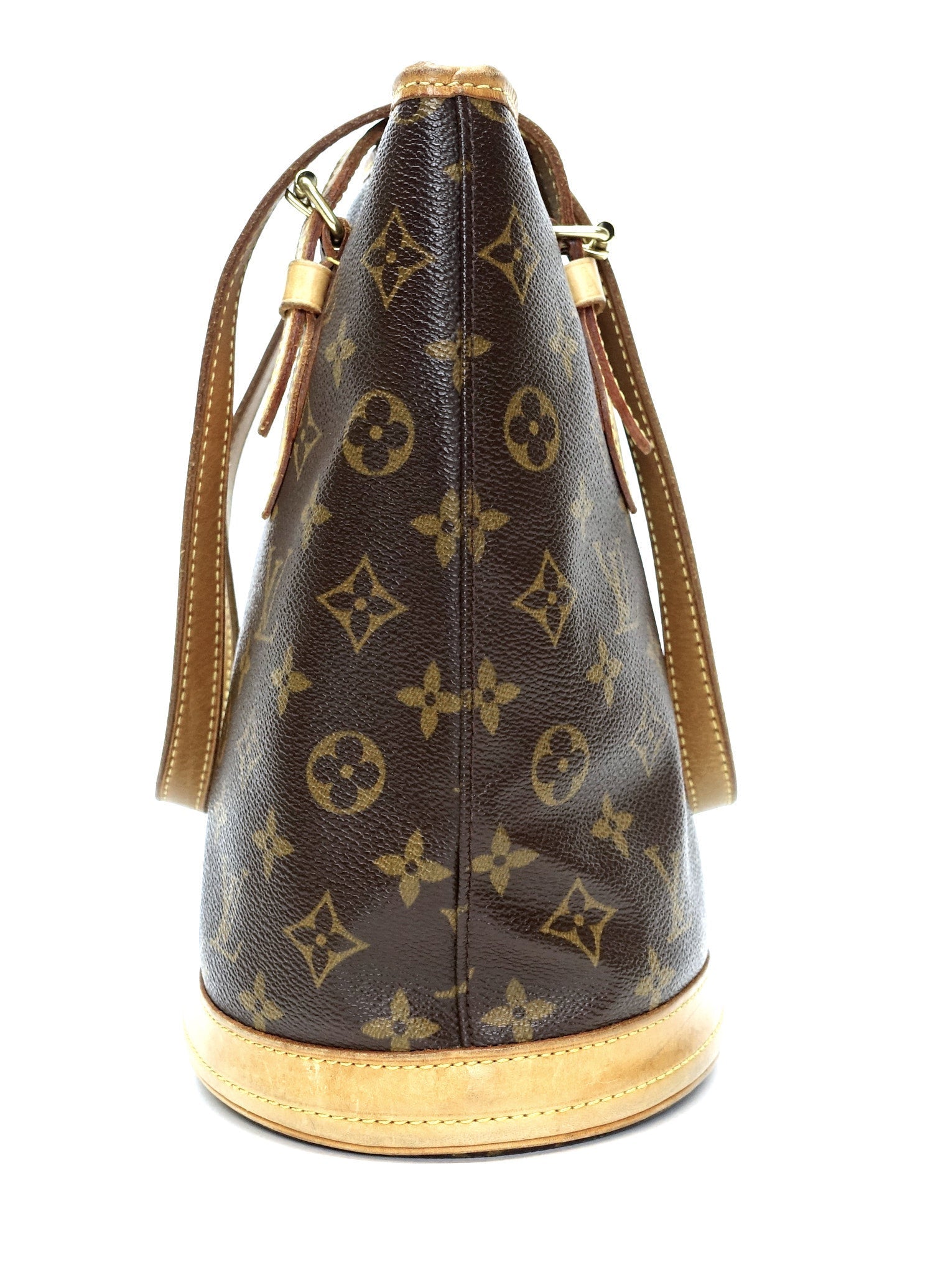 Louis Vuitto Petit Bucket Monogram Canvas Shoulder Bag with Pochette Bag