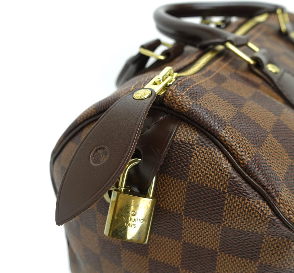 Louis Vuitto Speedy 30 Damier EbÃ¨ne Canvas Handbag