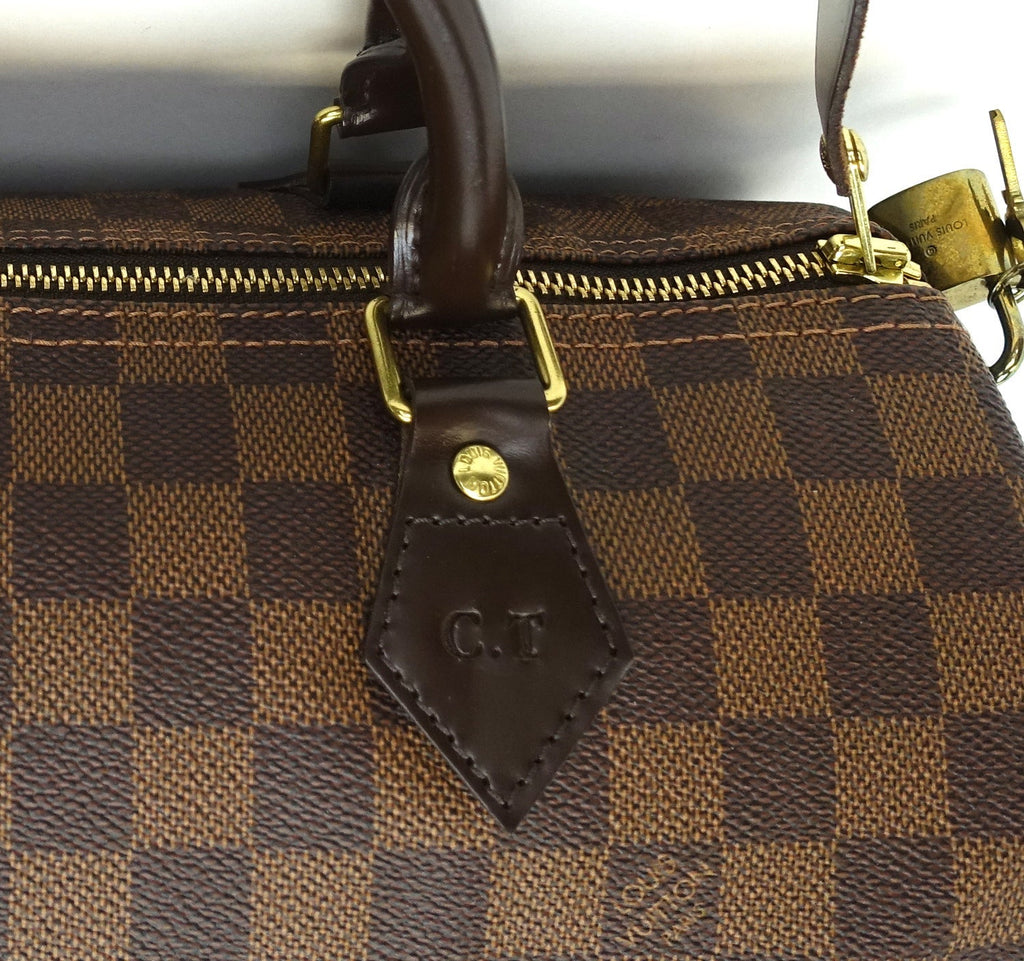 Louis Vuitto Speedy 30 Damier EbÃ¨ne Canvas Handbag