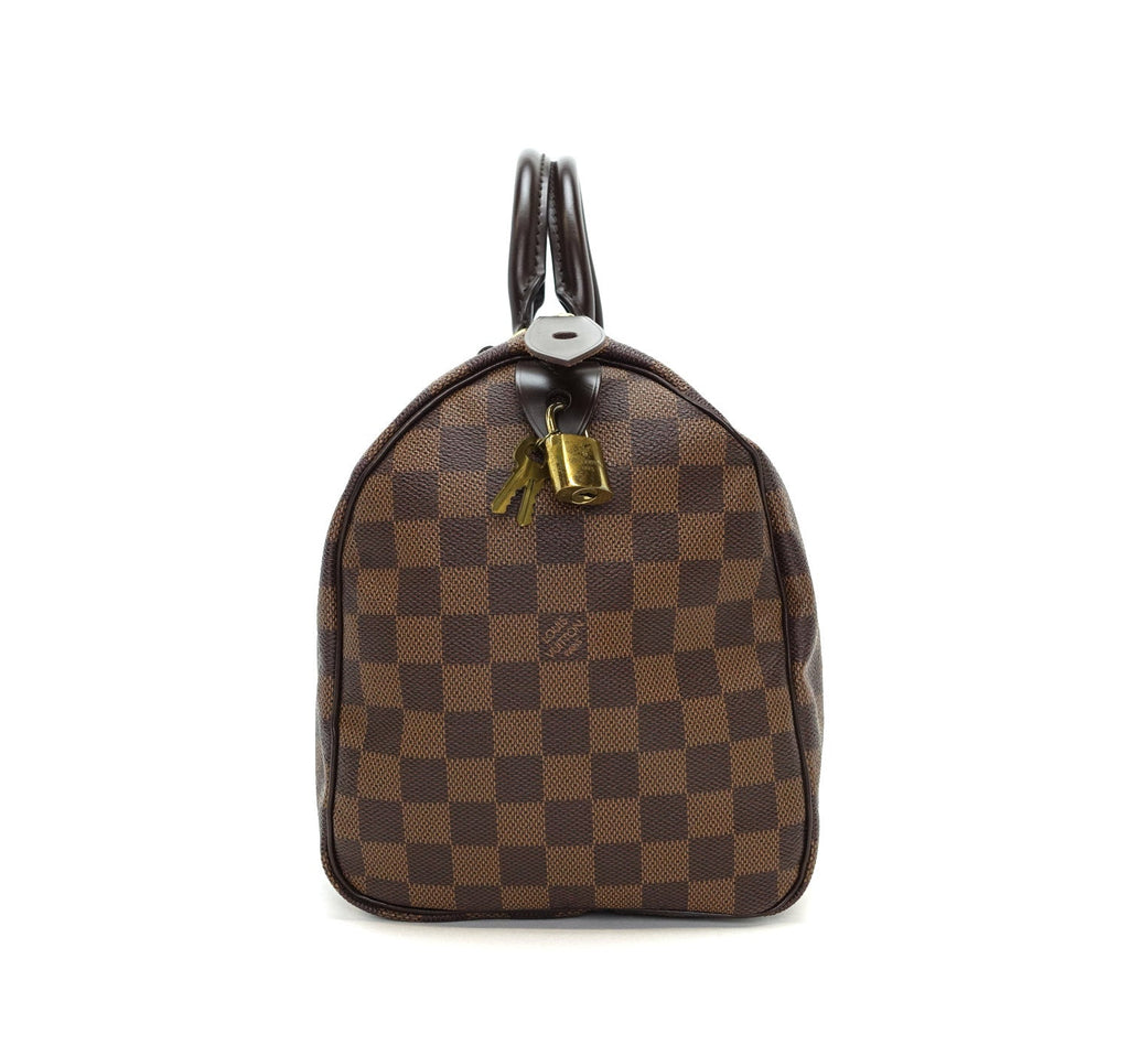 Louis Vuitto Speedy 30 Damier EbÃ¨ne Canvas Handbag