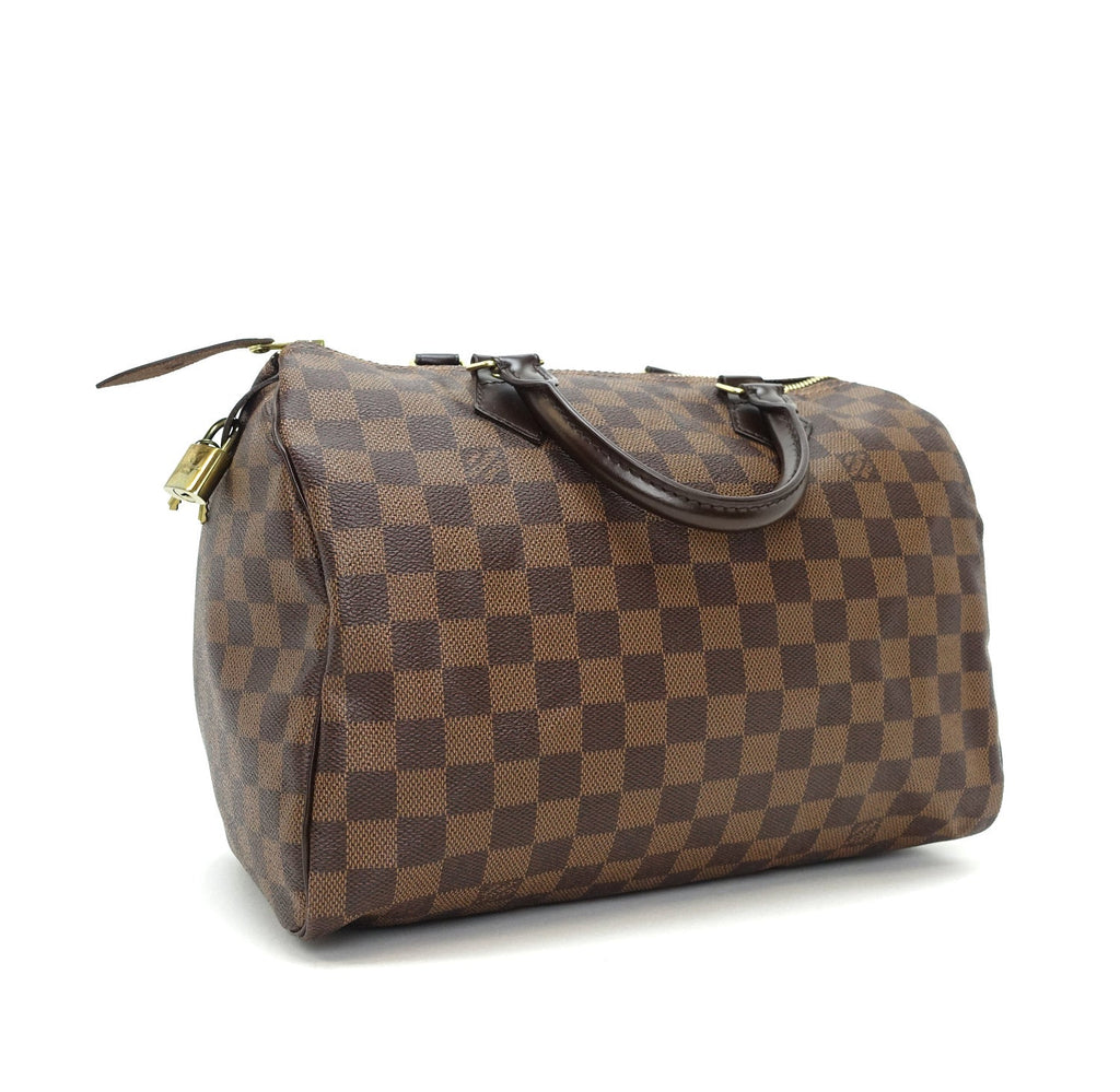 Louis Vuitto Speedy 30 Damier EbÃ¨ne Canvas Handbag