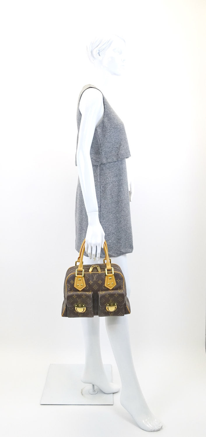 Louis Vuitto Manhattan PM Monogram Canvas Handbag