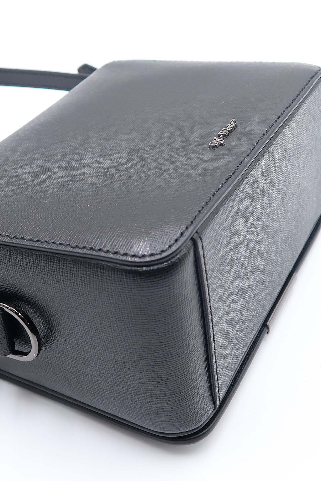 Diagonal Flap Bag Black, White