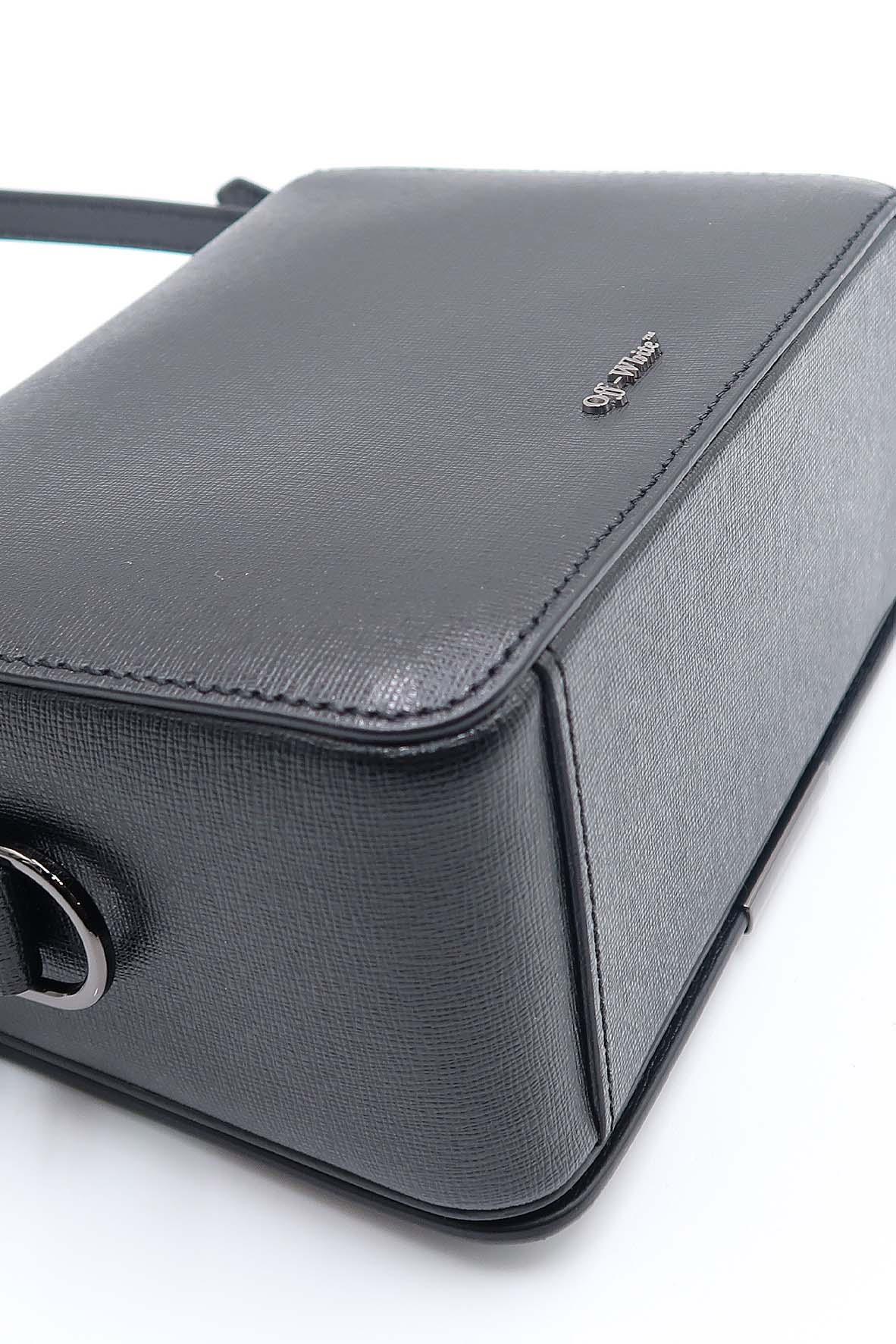 Diagonal Flap Bag Black, White