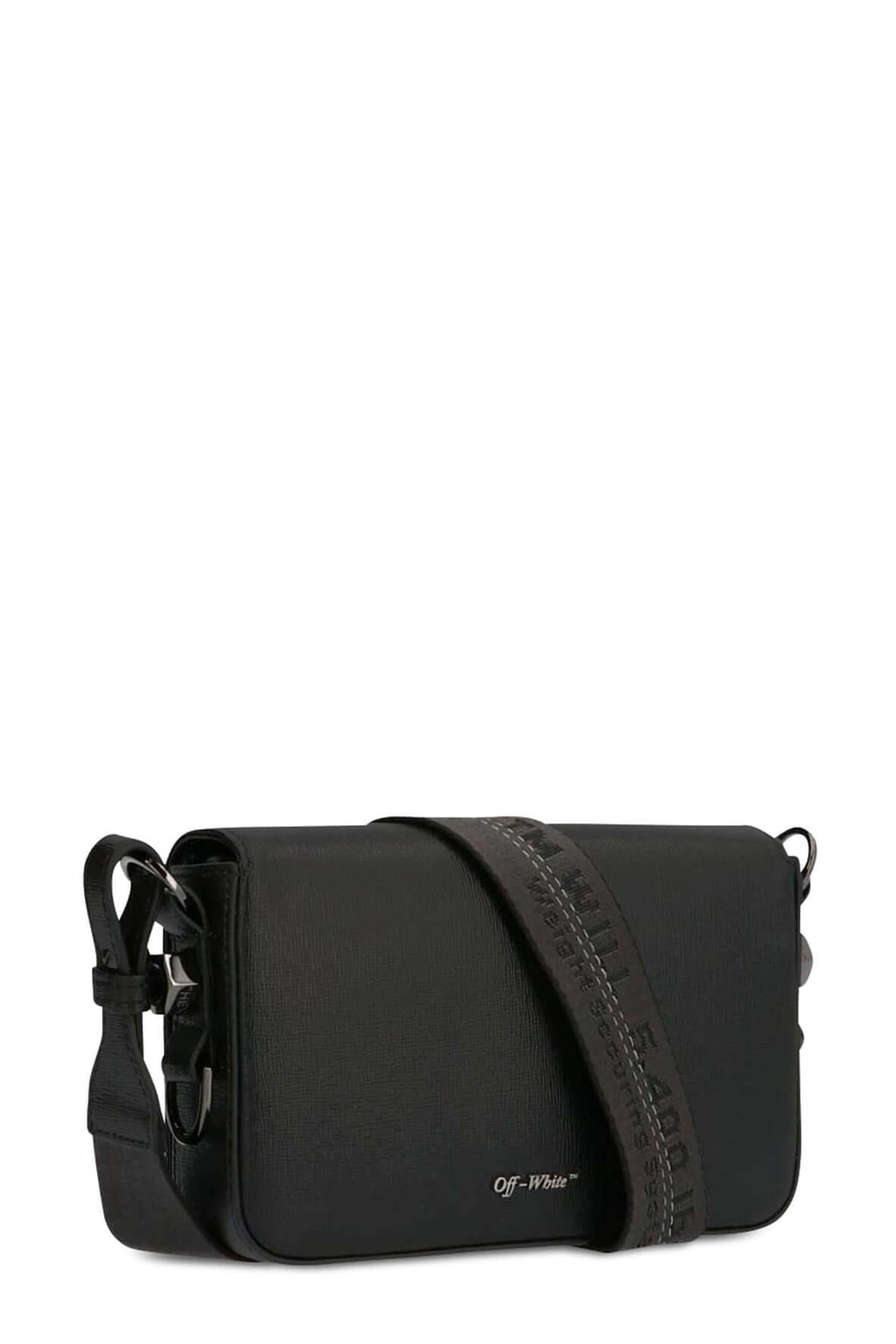 Diagonal Stripes Mini Binder Clip Bag Black