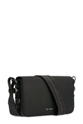 Diagonal Stripes Mini Binder Clip Bag Black