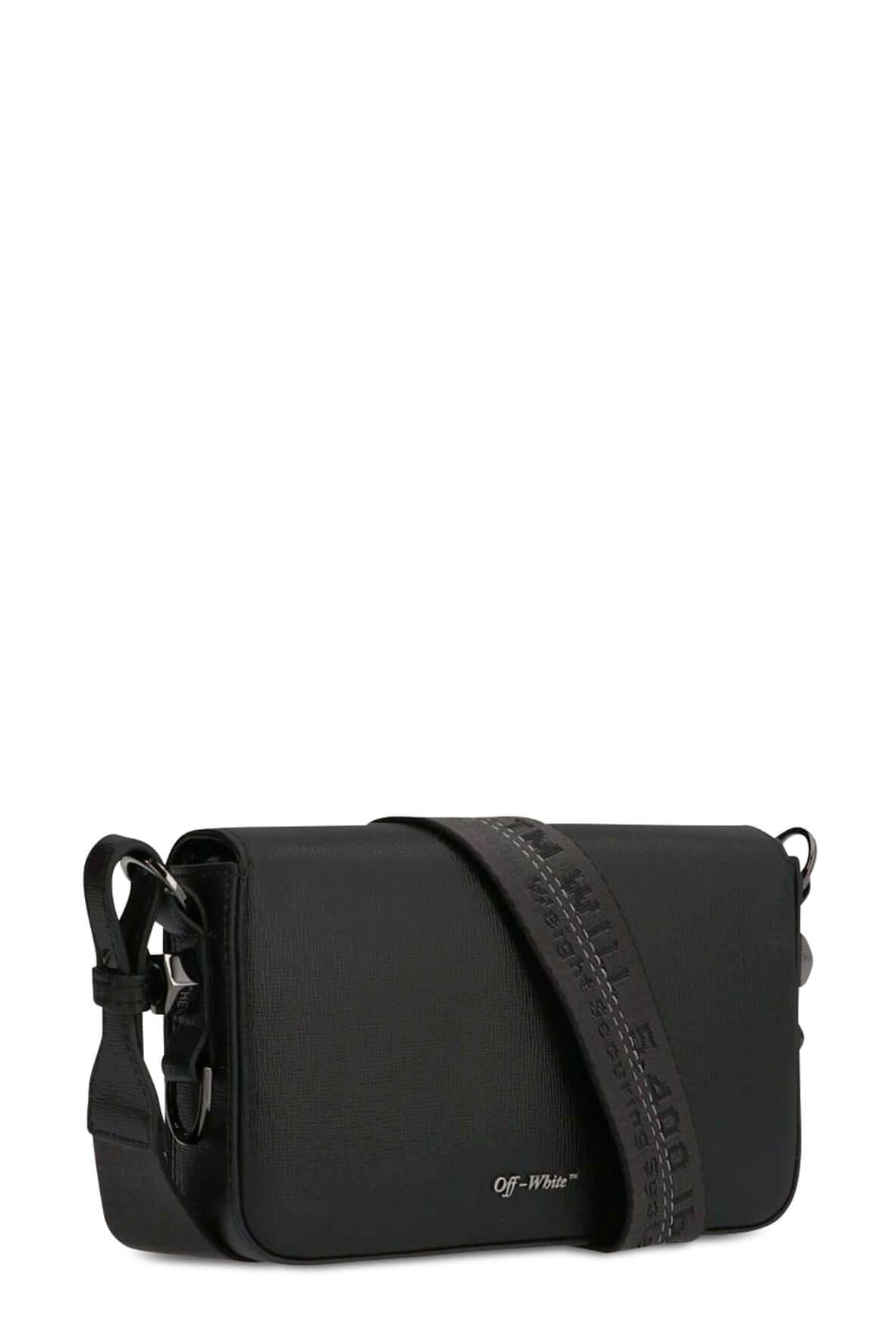 Diagonal Stripes Mini Binder Clip Bag Black