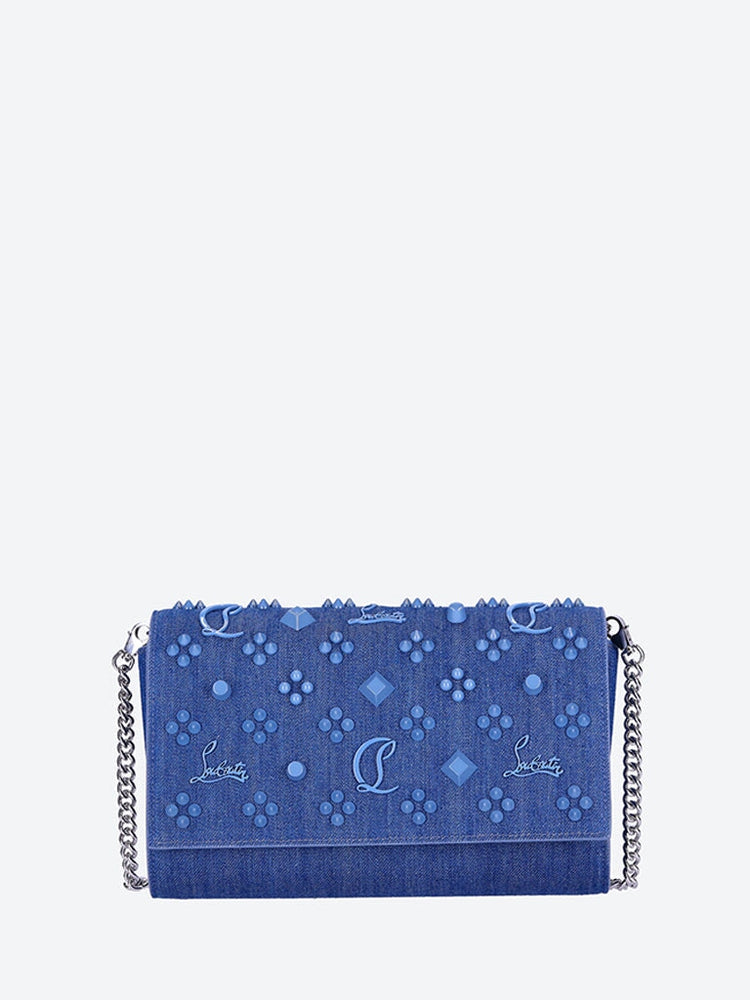 Christian Louboutin Women Paloma Toile Denim Clutch
