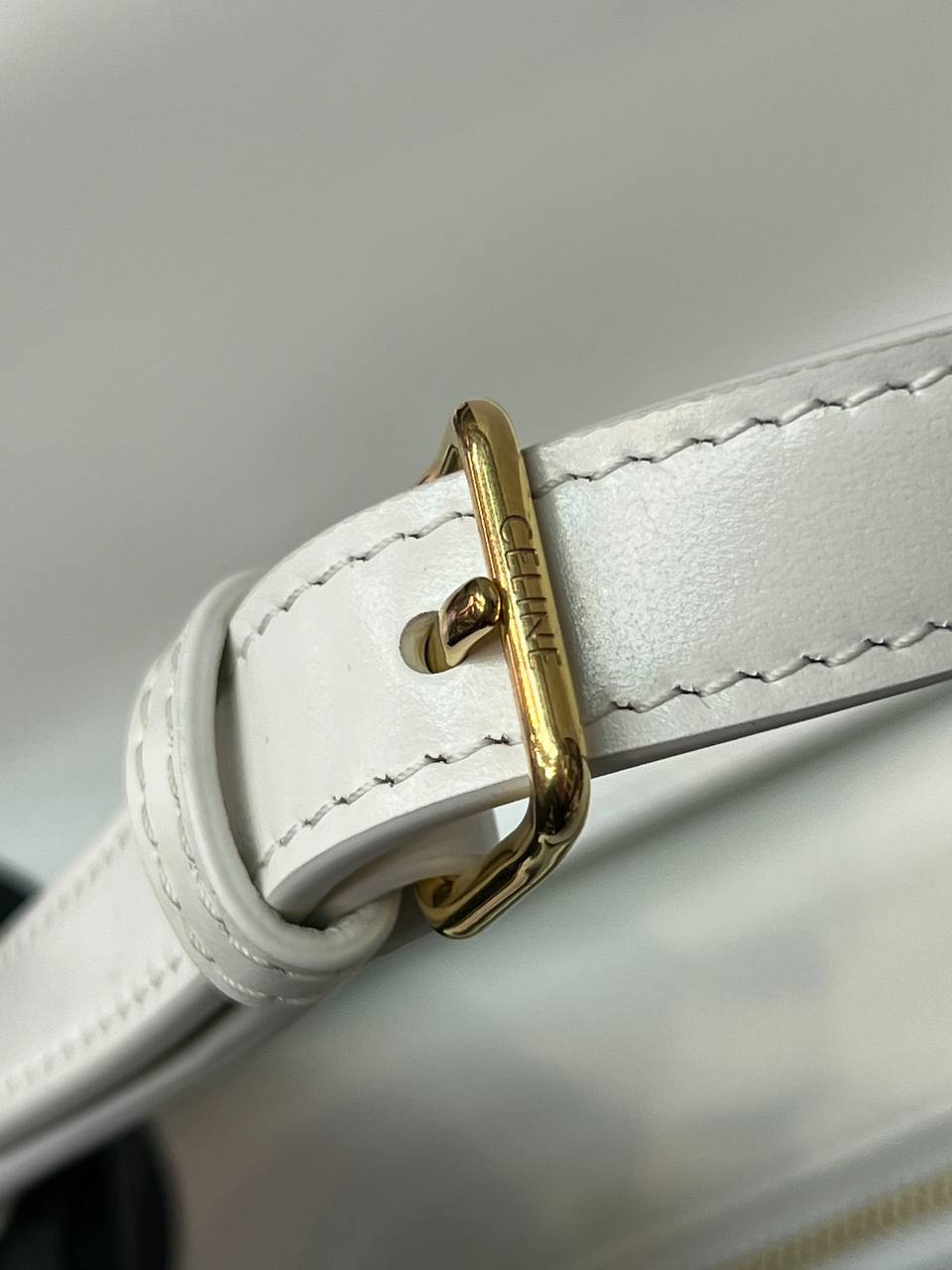 CELINE MEDIUM TABOU IN SMOOTH White Calfskin