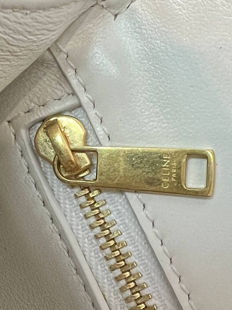 CELINE MEDIUM TABOU IN SMOOTH White Calfskin