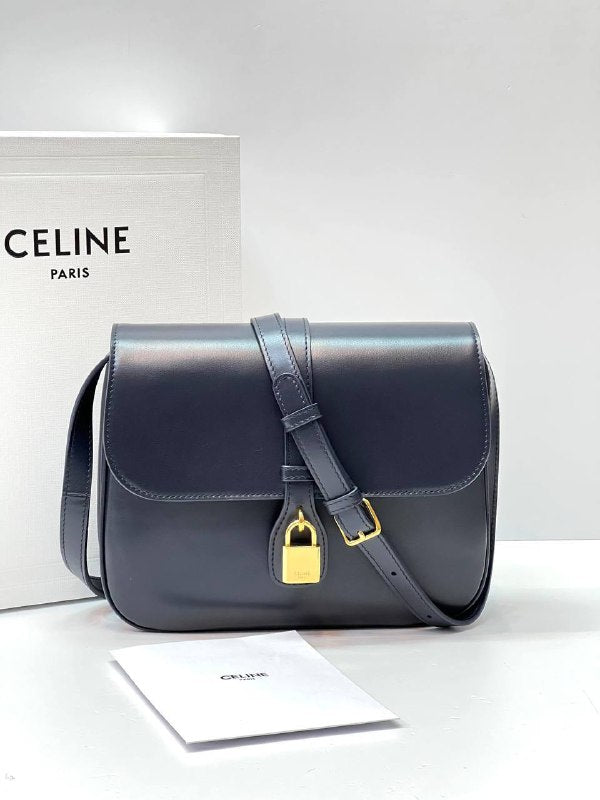 CELINE MEDIUM TABOU IN SMOOTH Blue Calfskin