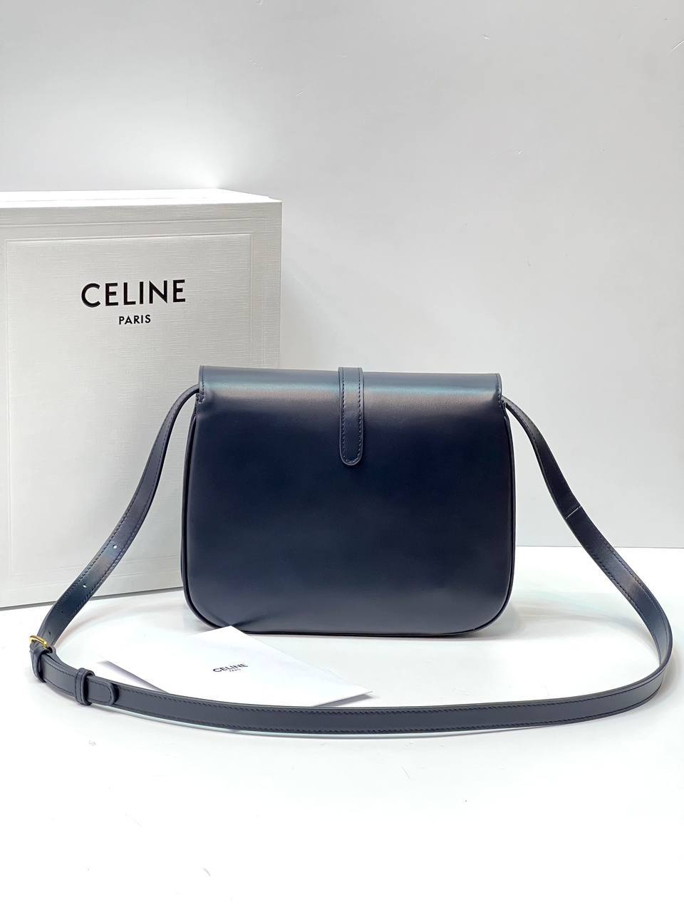 CELINE MEDIUM TABOU IN SMOOTH Blue Calfskin