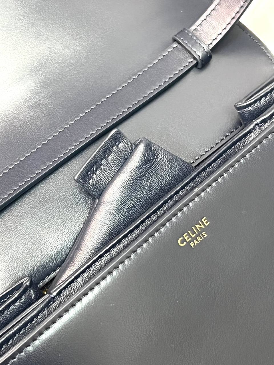CELINE MEDIUM TABOU IN SMOOTH Blue Calfskin
