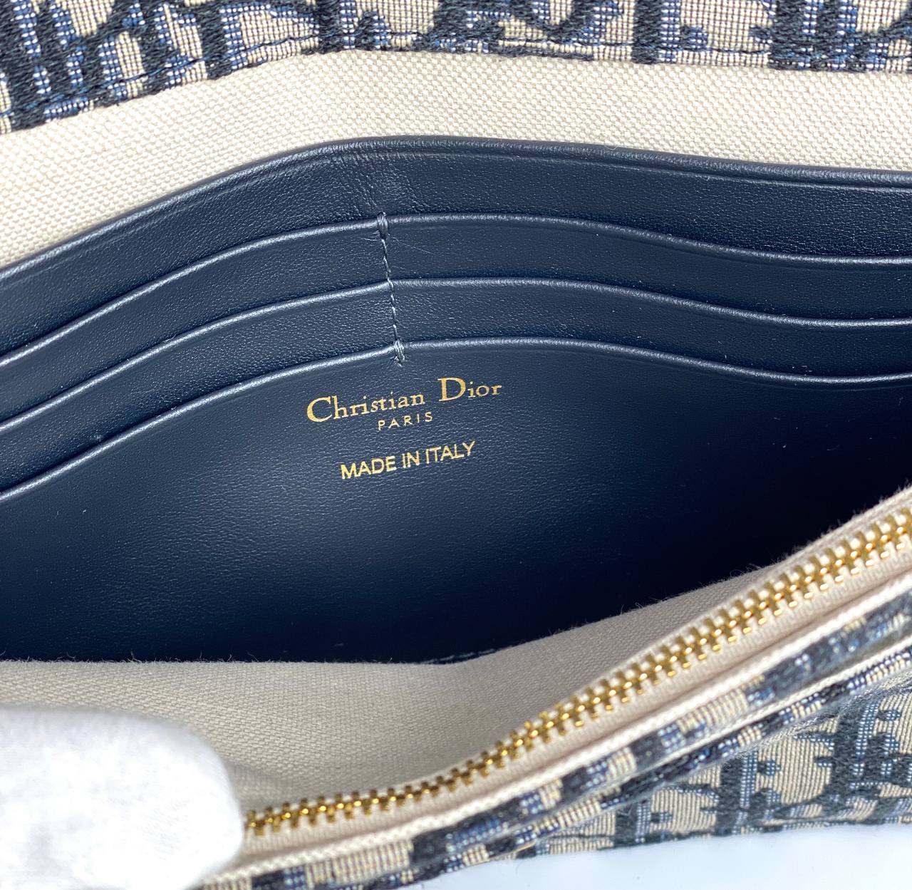 Dior SADDLE BAG Blue Oblique Jacquard