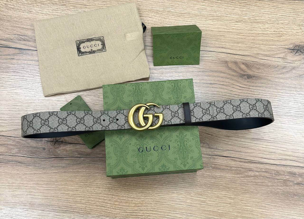 Gucci GG Marmont reversible belt gold