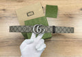 Gucci GG Marmont reversible belt silver