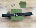 Gucci Reversible thin belt with Double G buckle silver