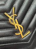 CASSANDRE MATELASSÃƒÆ’Ã¢â‚¬Â° CHAIN WALLET IN GRAIN DE POUDRE EMBOSSED LEATHER