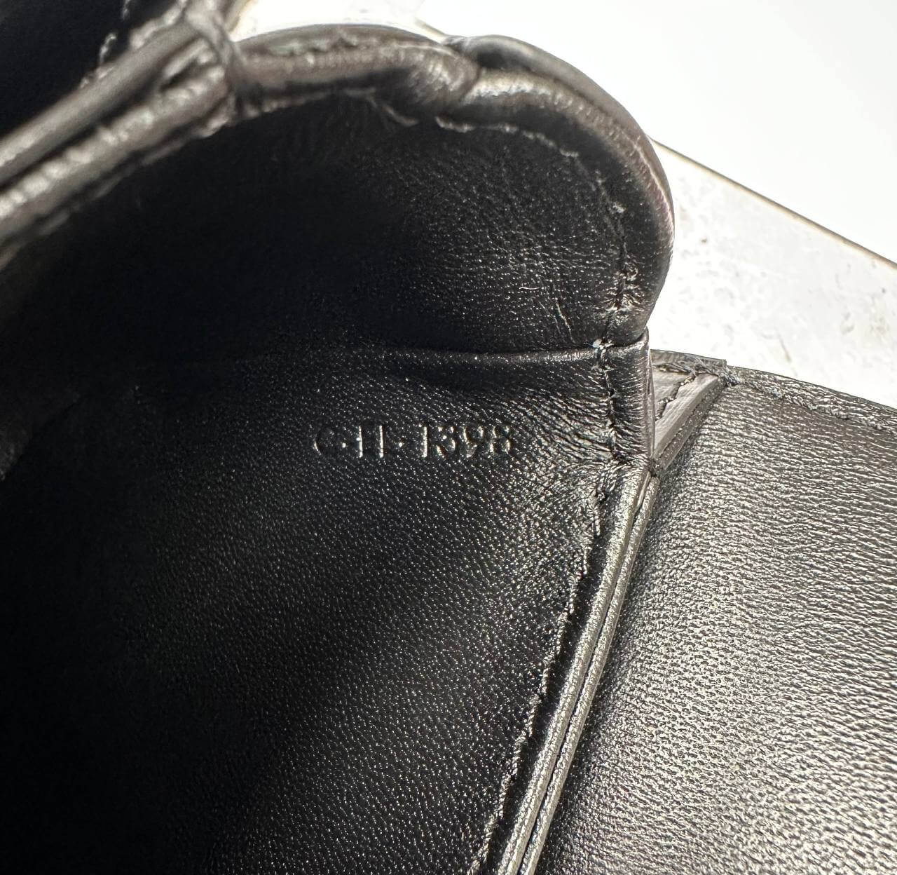 CELINE BAGS MINI BESACE TRIOMPHE IN SHINY CALFSKIN BLACK