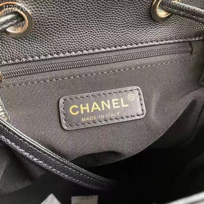 CHL Duma Backpack Gold Toned Hardware Black For Women, Women’s Bags, Shoulder Bags 9.4in/24cm AS1371