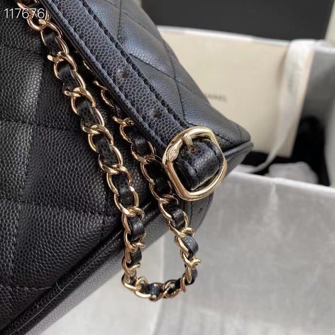 CHL Duma Backpack Gold Toned Hardware Black For Women, Women’s Bags, Shoulder Bags 9.4in/24cm AS1371
