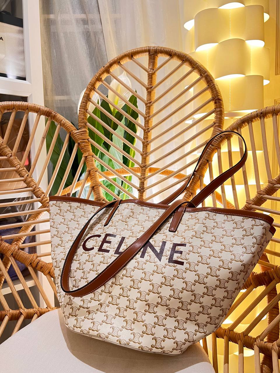 Large Couffin in Triomphe Canvas Celine Print