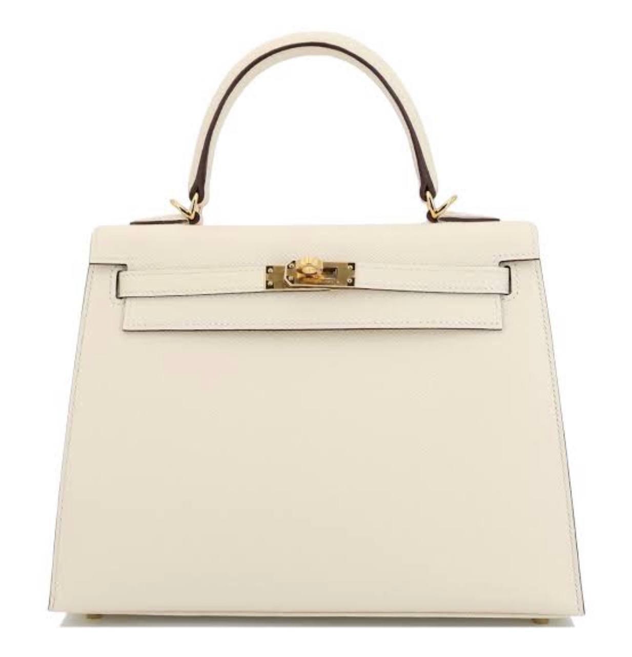 HermÃƒÆ’Ã‚Â¨s Kelly Small Hand Bag In Offwhite